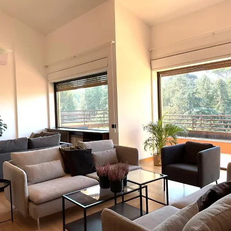 Superb Flat In A Quiet Area Of Rome, Terrace *